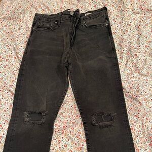 Mavi Black Distressed Skinny Jeans
